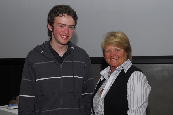 Brad Griffiths with Glenda Saunders from HCC