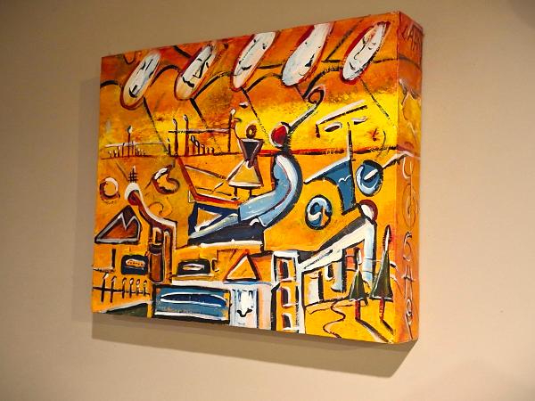 'Let's go shopping', acrylics on canvas by Leon Aarts