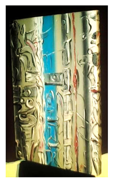 'Channel One', by Leon Aarts. Acrylics on canvas (sold)