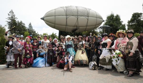 Steampunk themed opening of the new gardens at Hamilton Gardens