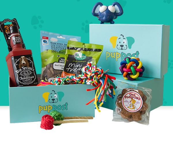 Win a dog toy and treat box delivered to your home for six months with PupPost.