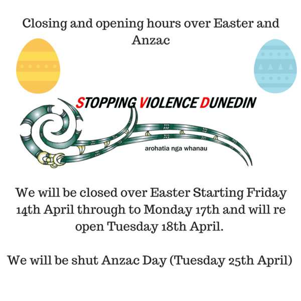 Hours of operation for Easter and Anzac day