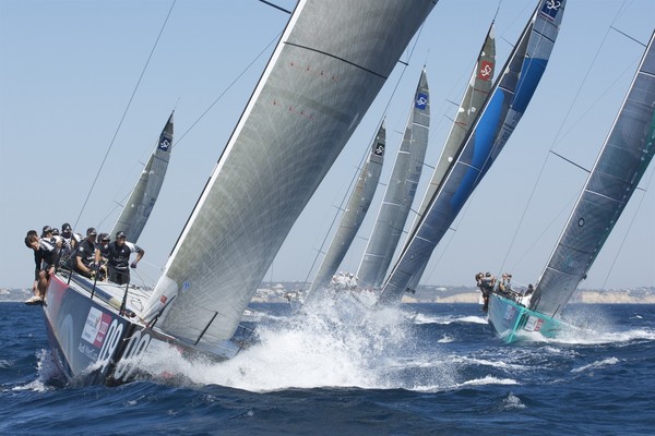 Emirates Team New Zealand shares the lead after the second day of the Audi MedCup Portugal Trophy regatta