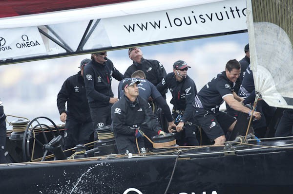 Emirates Team New Zealand won both of its matches on Sunday
