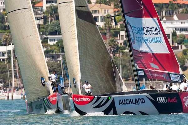 Emirates Team New Zealand today won its second match of the Louis Vuitton Trophy Auckland