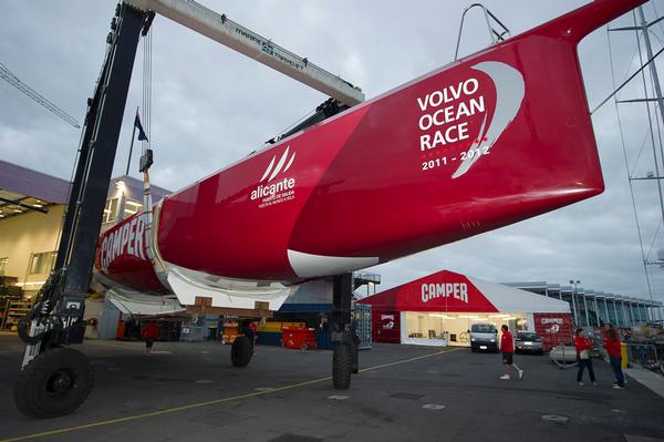 Emirates Team New Zealand's new round-the-world race yacht CAMPER