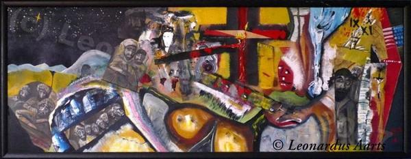 '9/11 (IX XI) by Leon Aarts (collection of the Siepkes family) There belies some mysteries within this event. 