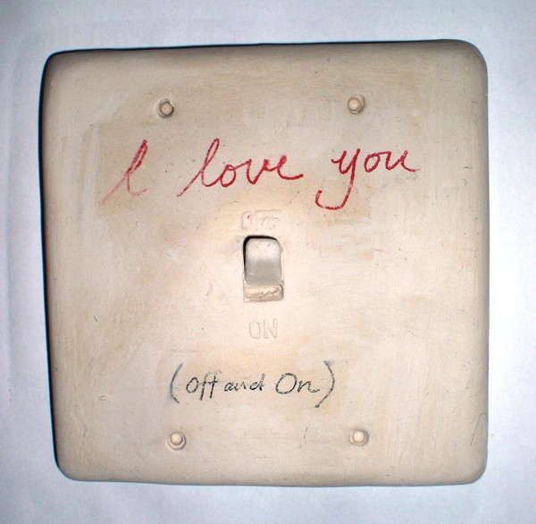 Carol Brent, I Love You (off and on), ceramic artwork
