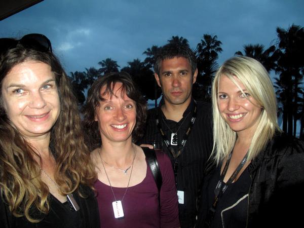 Desired director-producer Amanda Phillips (right) meets at Cannes with Leanne Saunders 