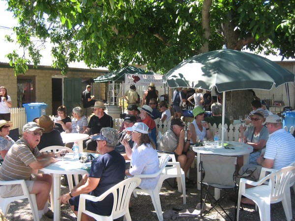 The crowd enjoying the delights at the food and wine festival 