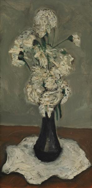 'Witte bloemen in vaas' Nardus van de Ven ,Van Bommel van Damme museum