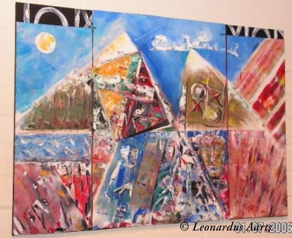 'The Book of Exodus'. Acrylics on canvas, by Leon Aarts (Sold)