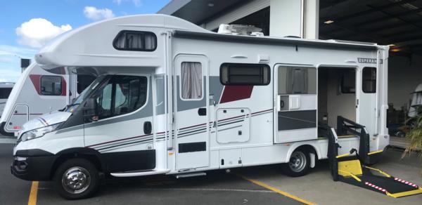 New Zealand's only wheelchair friendly motorhome will be a feature at New Zealand's largest annual motorhome, caravan and outdoor expo, the Covi SuperShow that opens on Friday next week.   