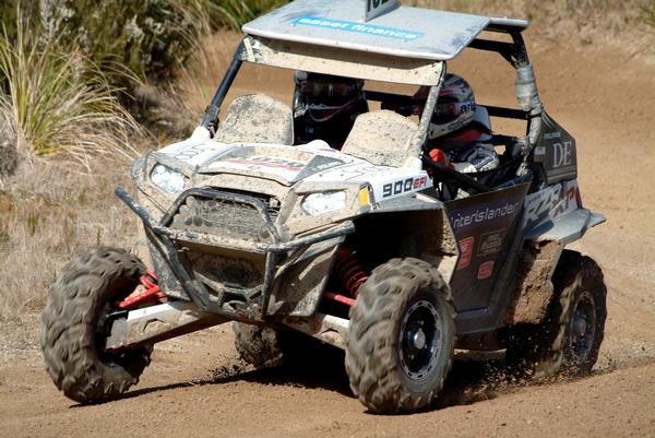 Scott Campbell racing the Polaris RZR 900 at the Taupo 1000