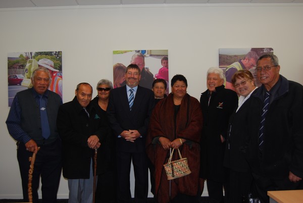 Mayor Allan Sanson and local iwi