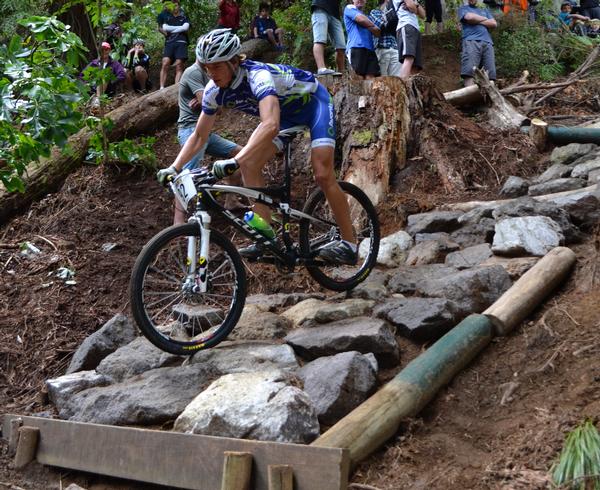 Sam Shaw bombing the Rock Garden.