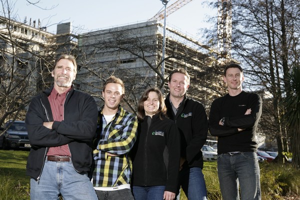 (From left) Professor David Schiel, PhD student Leigh Tait, Dr Sharyn Goldstien, Dr Mike Hickford and Dr David Taylor are members of a UC-led research team which recently received almost $1 million in funding from the Foundation for Research, Science and 