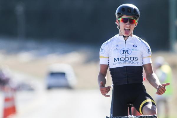 Adam Bull had the best climbing legs to win the elite men's race in the fourth round of the Calder Stewart Cycling Series, the Armstrong Prestige Dunedin Classic, riding away on the final climb to win in three hours and fifty three minutes.  