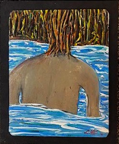 'Gotta Reach the Otherside' acrylics on panel board by Leon Aarts (for sale)