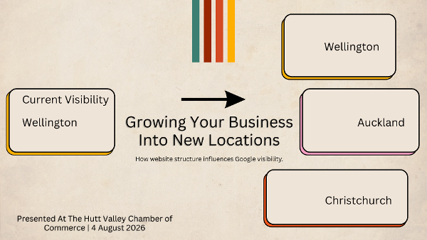 Speaking at the Hutt Valley Chamber of Commerce - How Website Structure Helps Businesses Grow Across Multiple Locations
