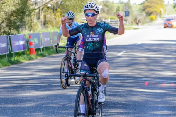 Oceania women's' road race champion Lucas showed why she is one of the best and quickest female professional riders in this part of the world, winning the fifth round of the Calder Stewart Cycling Series in Nelson today
