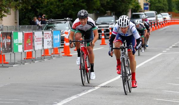 Dunedin's Brad Evans won todays Le Race, holding off Team Skoda team mates Connor Brown and Chris Denholm.