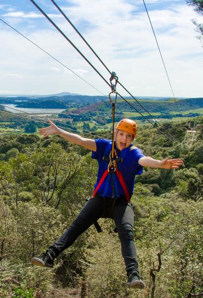 Flying high- eco tourism adventure on Waiheke Island