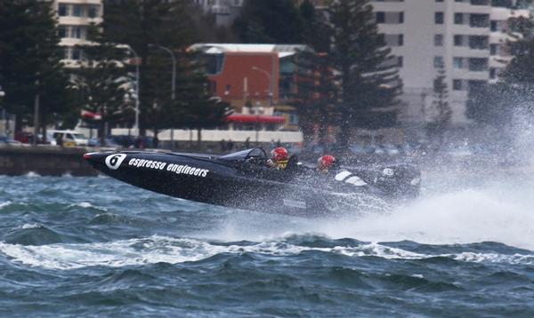 'Espresso Engineers' powers around Wellington Harbour.