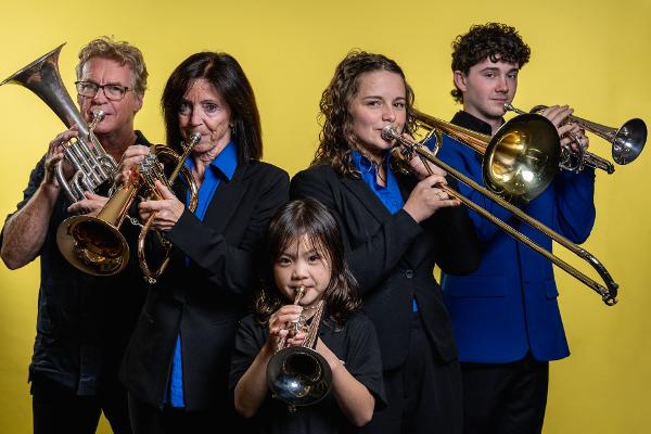 Pictured from left Don McGlashan, Kate Wright, Celine Wu, Aishah Leitner and Liam Wright