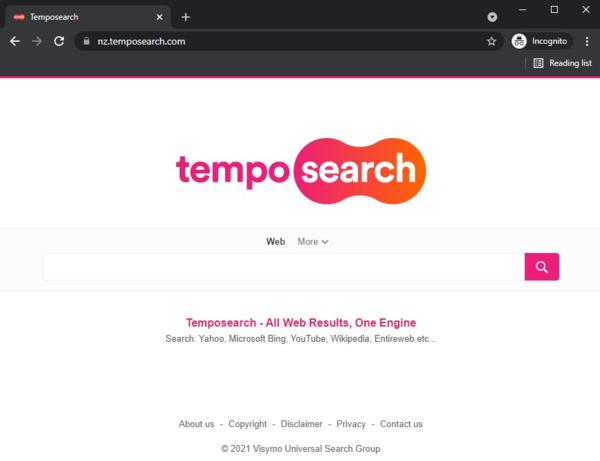 Temposearch virus redirect
