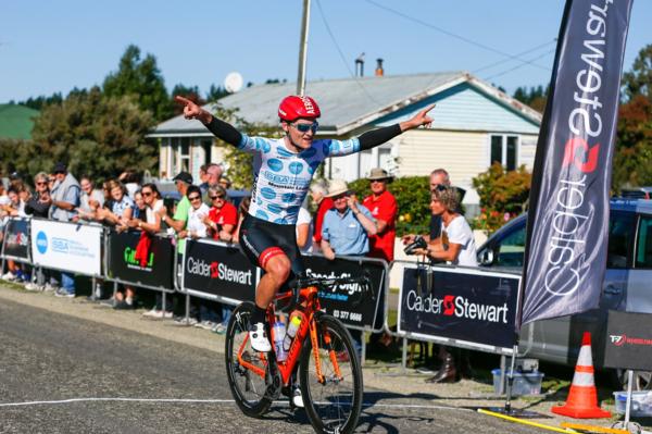 Southlander Matt Zenovich won the elite men's third round of the Calder Stewart Cycling Series, the Kiwi Style Bike Tours Timaru Classic held at Pleasant Point near Timaru today.