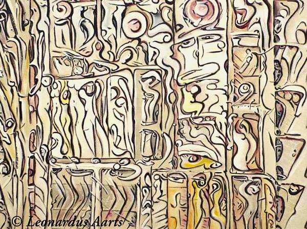 ''Theatre Reprise'', acrylics on canvas, by Leon Aarts
