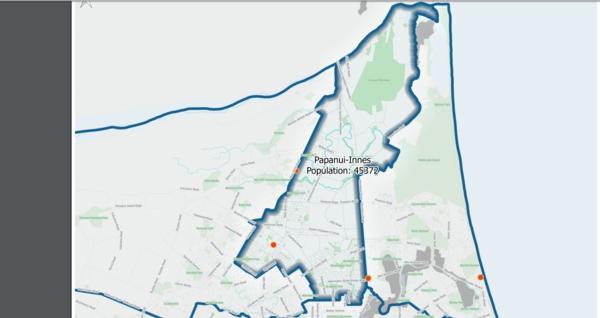 The new Papanui-Innes Ward Map