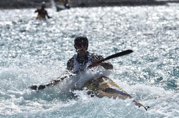 Menno competing in last year's two day Speight's Coast to Coast  