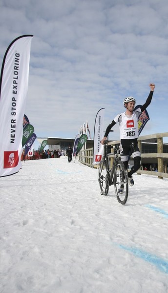 Scott Little Team Fergburger crossing the line first