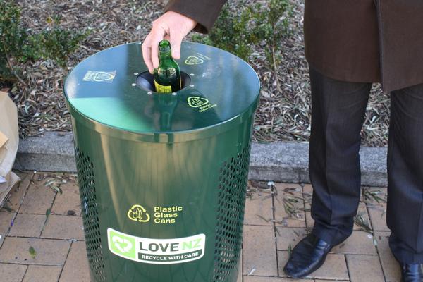 "Love NZ" recycling bin