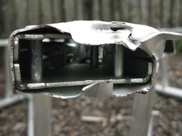 Multipurpose aluminium ladders collapsing, causing serious injuries.