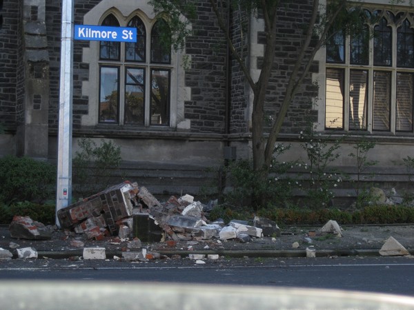Damage at the Christchurch Arts Centre
