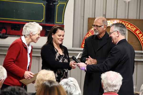 Robyn Reeves, left, and Aveena Larkins of St Saviours Church's Feed My Lambs programme accepted the Health and Wellbeing award on behalf of the Kaitaia church.