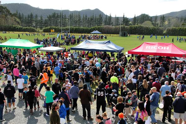 A big crowd, including children from about a dozen schools, came to the Kaeo Rugby Club to meet All Blacks Sonny Bill Williams, Piri Weepu and Tony Woodcock and play Ripper Rugby matches.