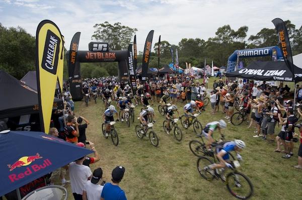 Event centre at the JetBlack 24 Hour at its home at The Australian Botanic Garden, Mount Annan, near Campbelltown.