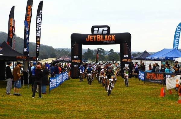 Race start at the JetBlack WSMTB 12 Hour race. 