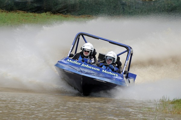 Stratford's Graeme and Scott Jones have taken the lead in the Jetpro lites category of the 2011 Jetpro Jetpsprint series after today's opening round held near Wanganui.