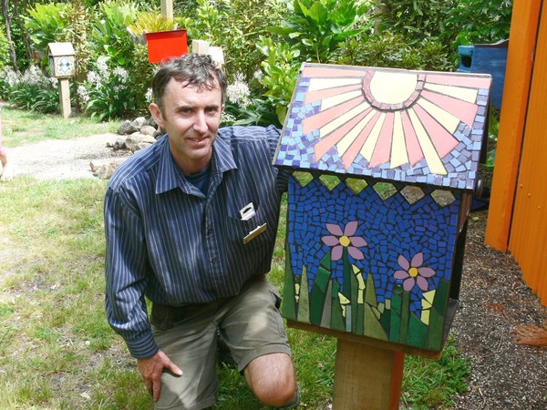 David Bayly with one of the letterbox entries
