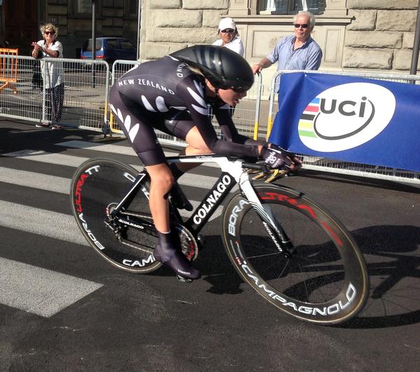  World championship silver medallist Linda Villumsen in action in Italy.