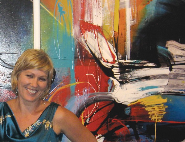 Lisa Ferguson with her art