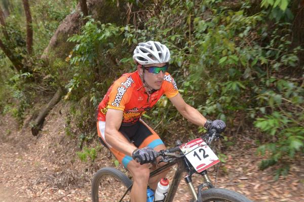 Mark Frendo breaks away for the stage win.