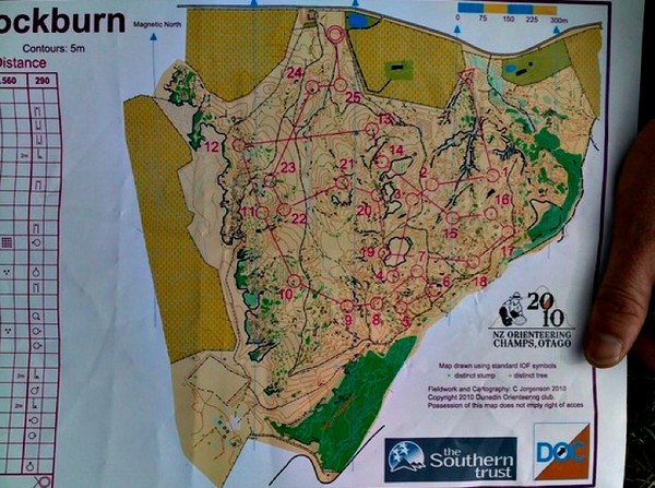 Elite mens Middle distance course, Bannockburn.