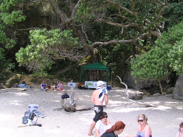 Scenz at Cathedral Cove on the Coromandel Peninsula.