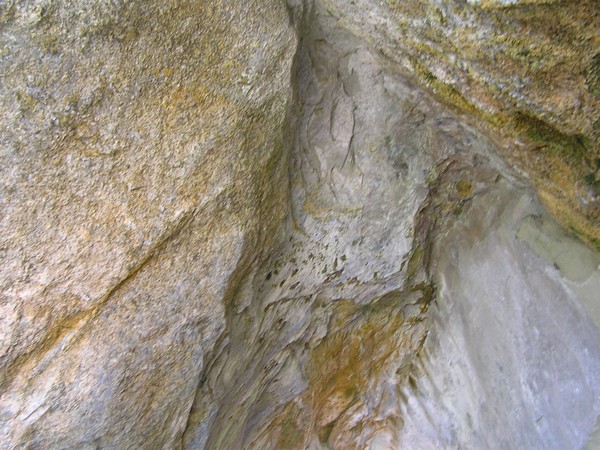 Rocks have fallen from the ceiling making walking through Cathedral Cove a hazard.